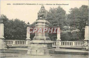 Old Postcard Clermont Ferrand P C statue of Blaise Pascal