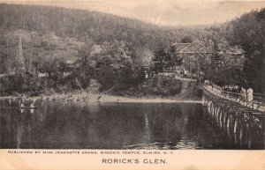 ELMIRA NEW YORK~RORICK'S GLEN~MASONIC TEMPLE~JEANNETTE ADAMS PUBL POSTCARD 1900s