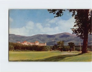 Postcard Mt. Washington Hotel and part of the Presidential Range, Carroll, N. H.