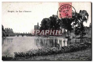 Old Postcard Bruges lake & # 39amour
