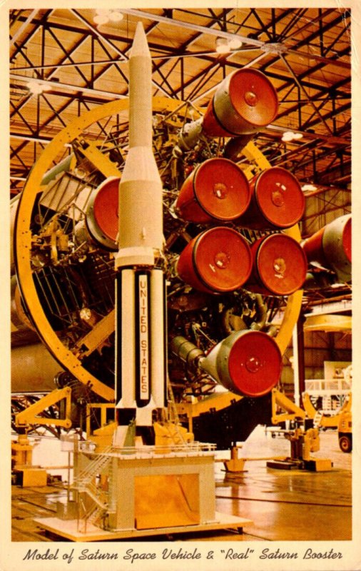 Alabama Huntsville Marshall Space Flight Center NASA Model Of Saturn Spce Veh...