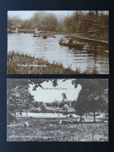 Bedfordshire 2 x LUTON WARDOWN PARK & BASIN Collection c1912 Postcard