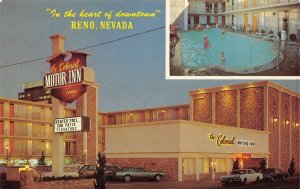 THE COLONIAL MOTOR INN Reno, Nevada Roadside Vintage Postcard ca 1970s