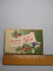 Postcard - Books Art Print - Greeting Card - Volumes of Good Wishes 