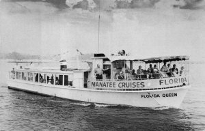 MANATEE CRUISES FLORIDA QUEEN SHIP POSTCARD (c. 1930s)