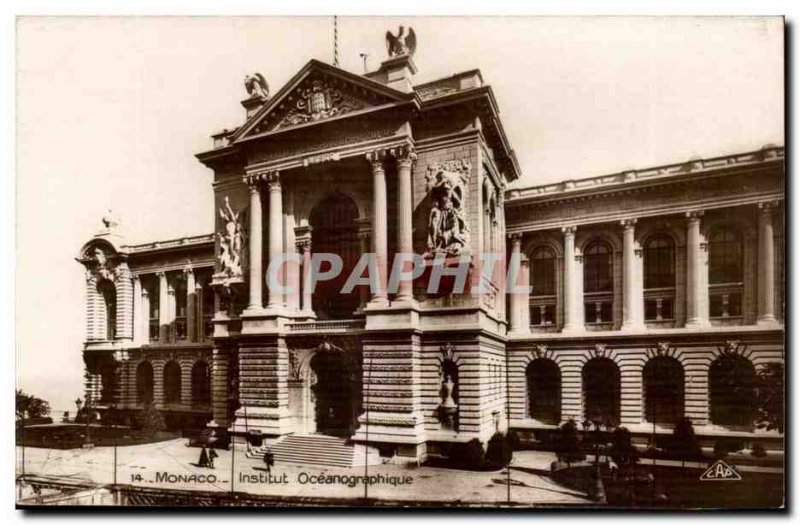 Monaco Oceanographic Institute Old Postcard