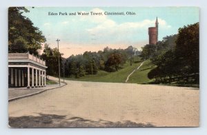Eden Park Water Tower Cincinnati Ohio OH  DB Postcard O1