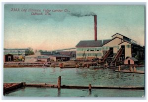 c1910 Log Entrance Paine Lumber Co. Exterior Factory Oshkosh Wisconsin Postcard 