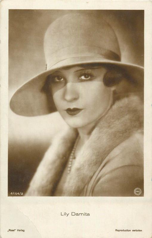 Film star stage & screen history postcard movie actress Lily Damita