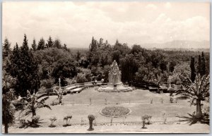 Chapultepec Castle Sculpture in Mexico City RPPC Real Photo, Vintage Postcard