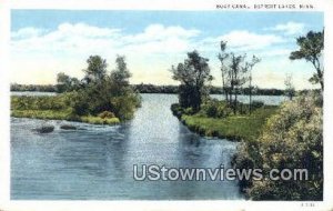 Boat Canal - Detroit Lakes, Minnesota MN Postcard