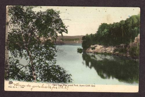 QUEBEC AYER'S CLIFF View of Elm Wood Park Postcard PC