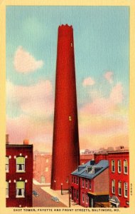 Maryland Baltimore Shot Tower Fayette and Front Streets Curteich