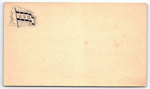 1940s WWII USO FLAG BLANK WRITING CARD POSTCARD 46-78