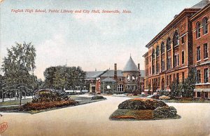 English High School, Public Library, & City Hall Somerville , Massachusetts MA  