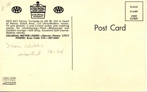 PA - Denver. Colonial Motor Lodge