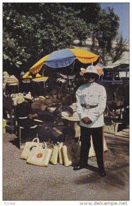 NASSAU, Bahamas, 1940-1960's; Native Policeman At Straw Market