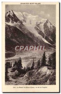 Old Postcard The Mont Blanc massif to the Flegere