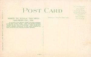 Mission De Alcala, San Diego, California, Early Postcard, Unused