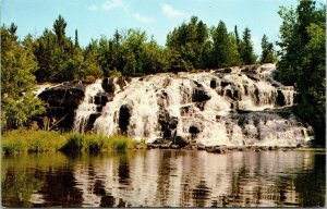 Bond Falls Middle Branch Ontonagon River Paulding Michigan MI Postcard VTG UNP  