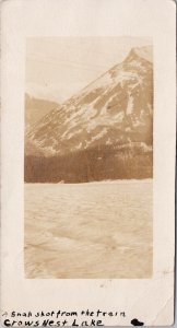 Crowsnest Lake Southern Alberta AB c1910 Pincher Creek Cancel RPPC Postcard H39