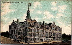 1909 WICHITA KANSAS SCOTTISH RITE TEMPLE HORSE CARRIAGE EARLY POSTCARD 39-44