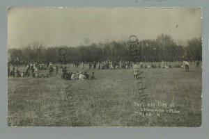 Lewisville MINNESOTA RPPC 1910 BASEBALL GAME Underway nr Madelia St. James