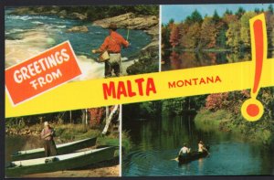 Greetings From MALTA Montana SplitView Scenery - Chrome