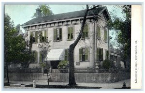 c1910 Lincoln's Home Springfield Illinois IL Antique Posted Postcard