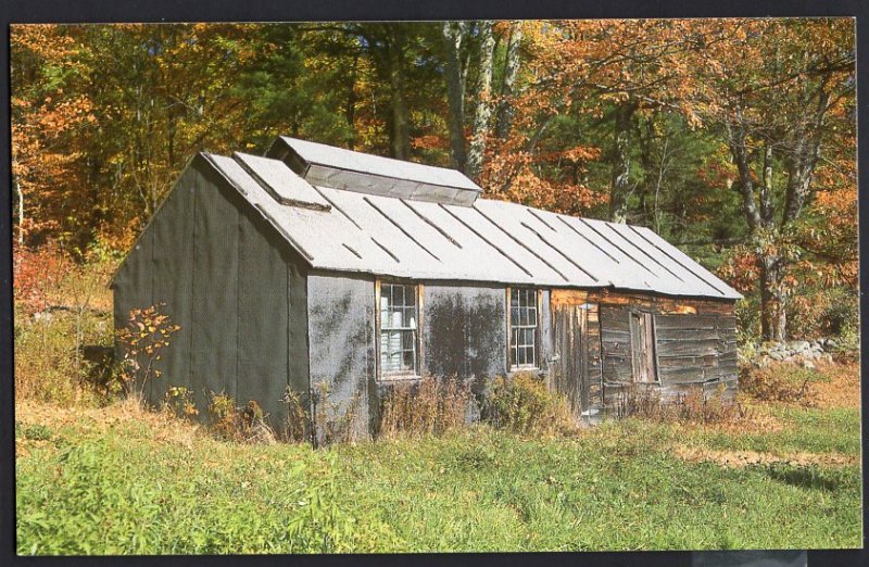 New Hampshire New England Countryside Maple Sugar House in Autumn  1950s-1970s