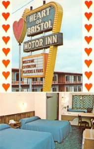 BRISTOL MOTEL Bristol, Virginia Roadside Covington 1960s Chrome Vintage Postcard