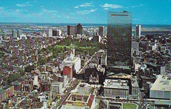 Bird's Eye View Of The New Boston Skyline Showing In The Foreground The New J...