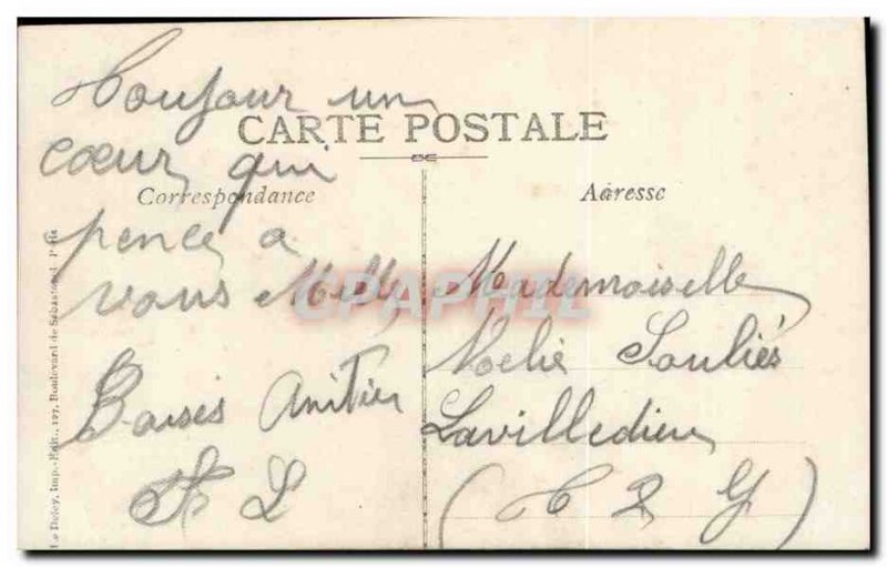 Old Postcard fancy the & # & # 39un 39amitie of heart we want to doubt a long...