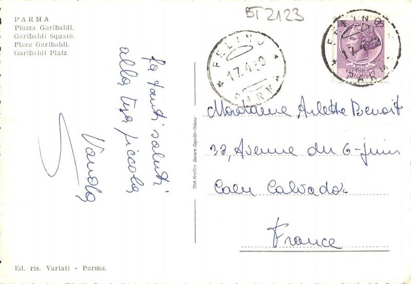 BT2123 Parma Plazza garibaldi     Italy