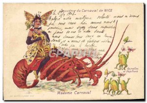 Postcard Ancient Frog Toad Nice Carnival Lobster