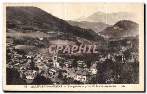 Old Postcard Allevard General view taken from the chestnut grove