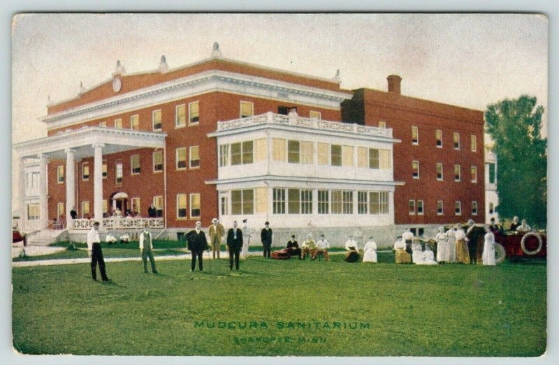 Shakopee MN Patrons Gather Outside For Fresh Air~Mudcura Sanitarium~1914 PC 
