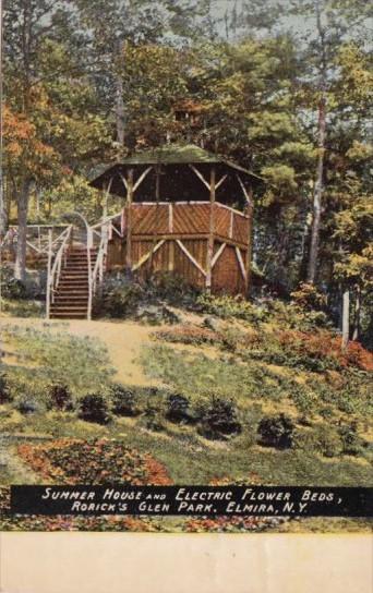 Summer House and Electric Flower Beds Rorick's Glen Park Elmira New York