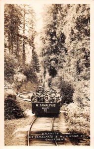 Mt Tamalpais Muir Woods California Gravity Ride Real Photo Postcard AA51224