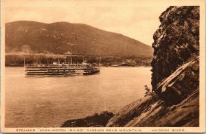 Steamer Washington Irving Passing Bear Mountain Hudson River Postcard WOB Note 