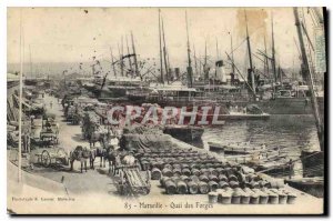 Old Postcard Marseille Quai des Forges