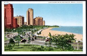 Illinois CHICAGO Lake Shore Drive and Oak St., Beach  looking North WB