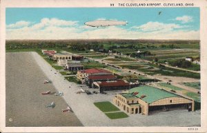 Cleveland OH Airport, Zeppelin, Dirigible Overflying 1920-30 Ohio, Aviation