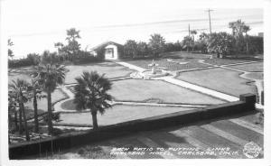 Back Patio Carlsbad Hotel 1940s Frasher California RPPC real photo 6772