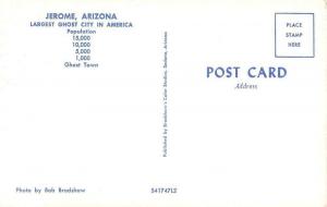 Jerome Arizona Greetings Street Scenes Antique Postcard J51847