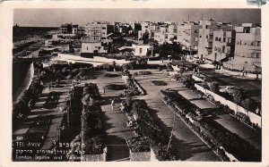 Postcard RPPC London Square Yarkonst Tel Aviv Israel