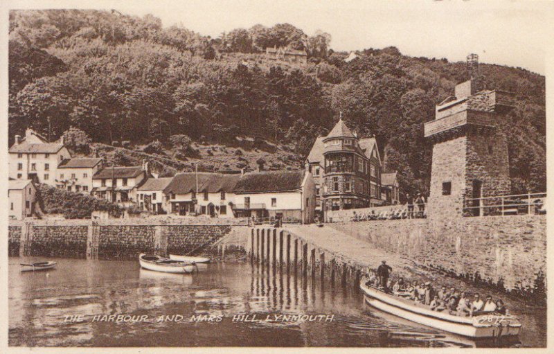 Devon Postcard - The Harbour and Mars Hill - Lynmouth - CC758