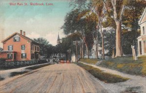 Westbrook Connecticut West Main Street Vintage Postcard AA10476