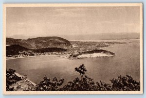 Rio De Janeiro Brazil Postcard Aerial View of Lake and Building c1930's