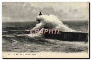 Old Postcard Le Havre By Storm